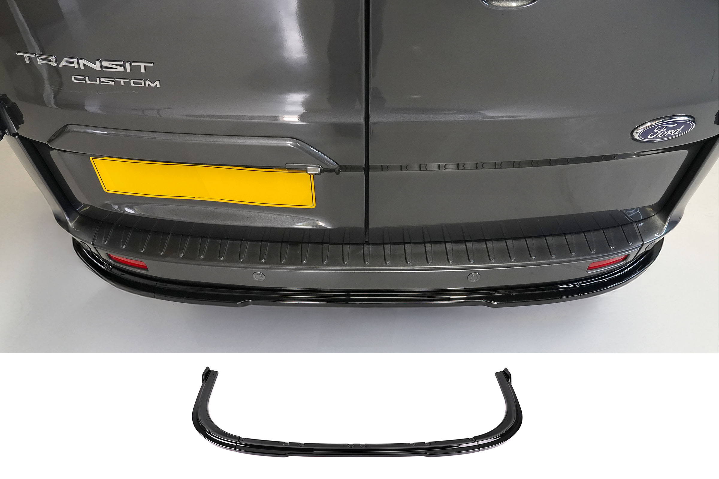 Ford Transit Custom (2018-2023) Rear Splitter - Gloss Black (3pcs)