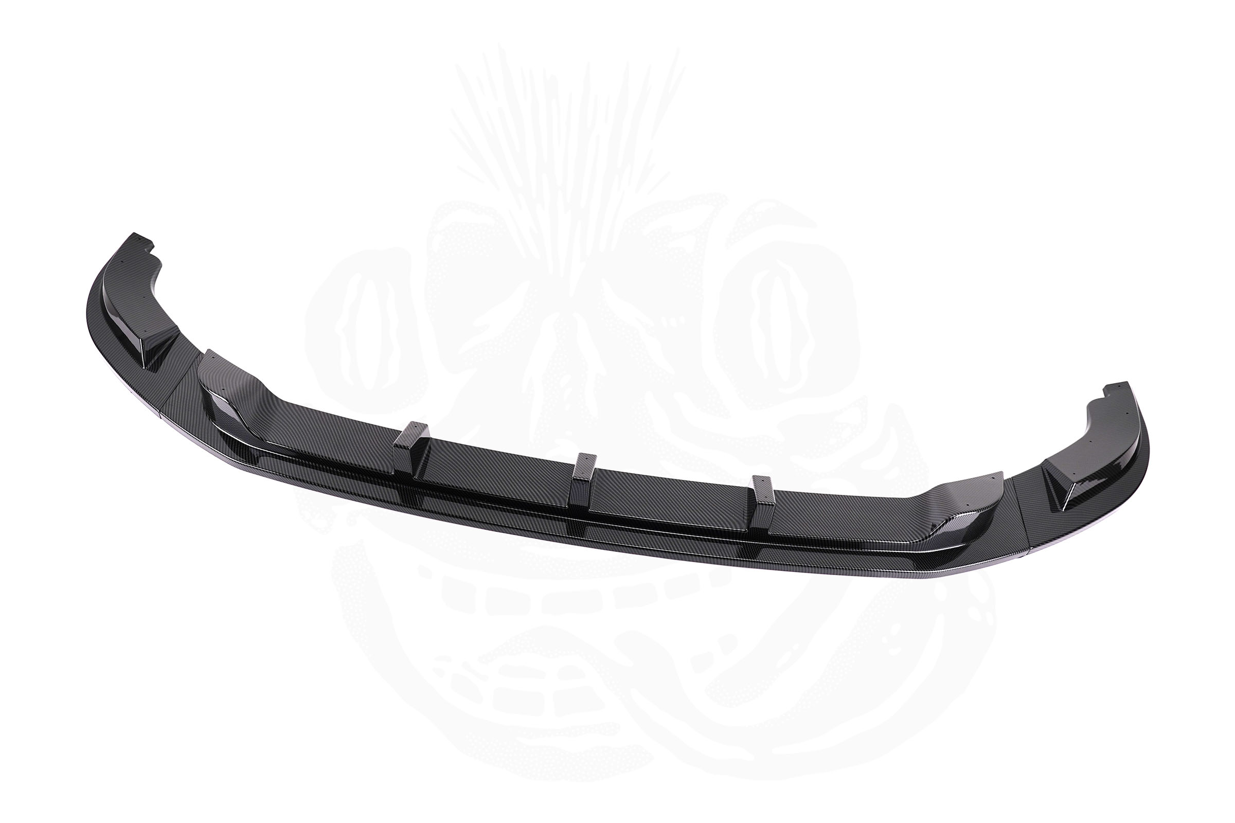VW T6 3 Piece Front Splitter - Under Genuine Bumper (Carbon Fibre Effect) - Image 2