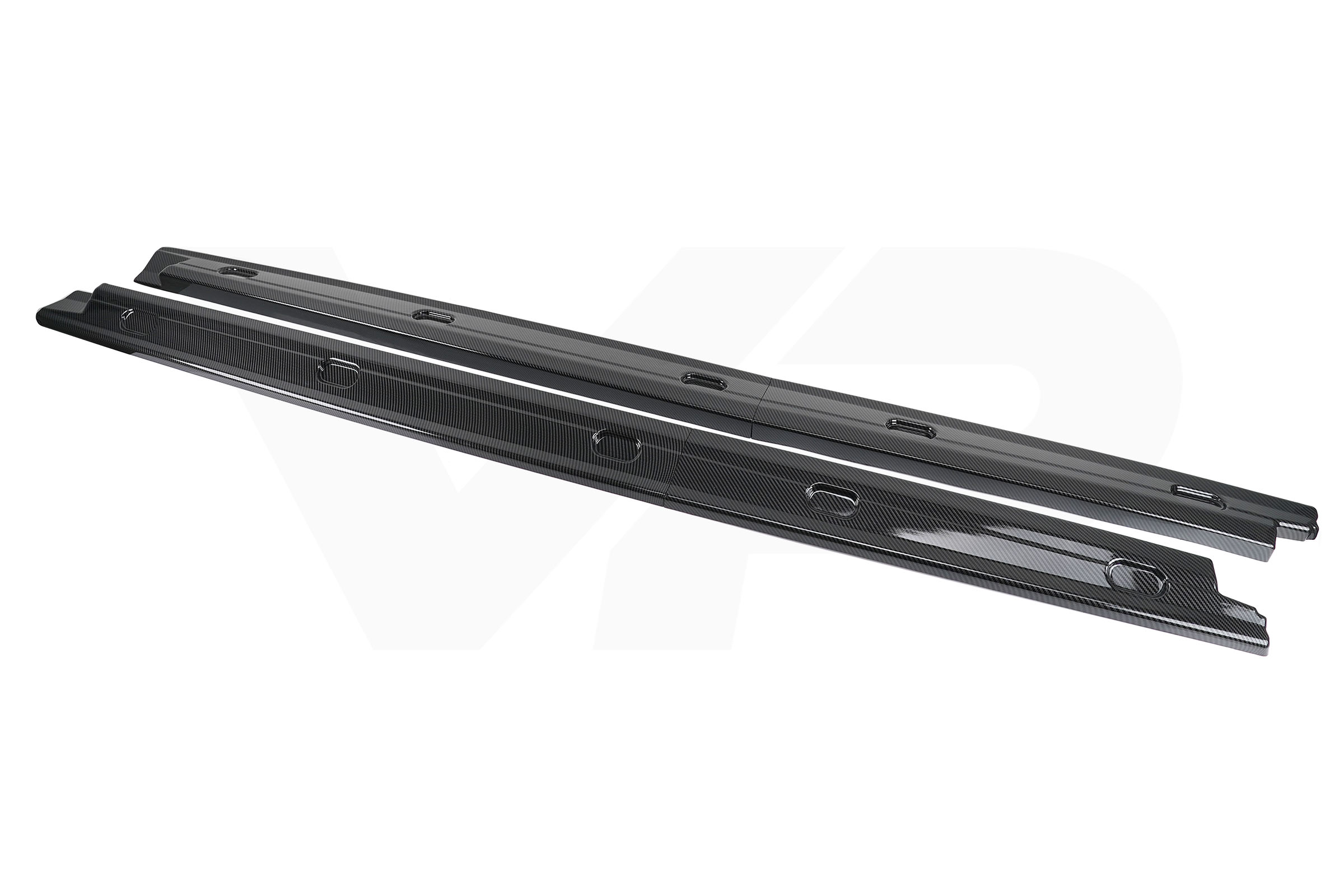 Transit Connect MK3 Side Skirts (LWB) - Carbon Fibre Effect