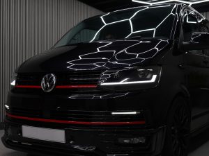VW T6 Full LED Headlights (T6.1 Style) - All Black (For Factory Halogen Only)