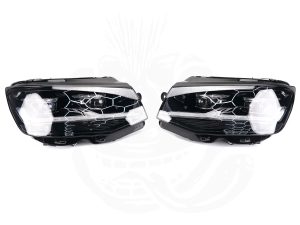 VW T6 Full LED Headlights (T6.1 Style) - Chrome Internals (For Factory Halogen Only)