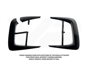 Transit E Custom/PHEV (2024>) Front Canards - Gloss Black - Image 3