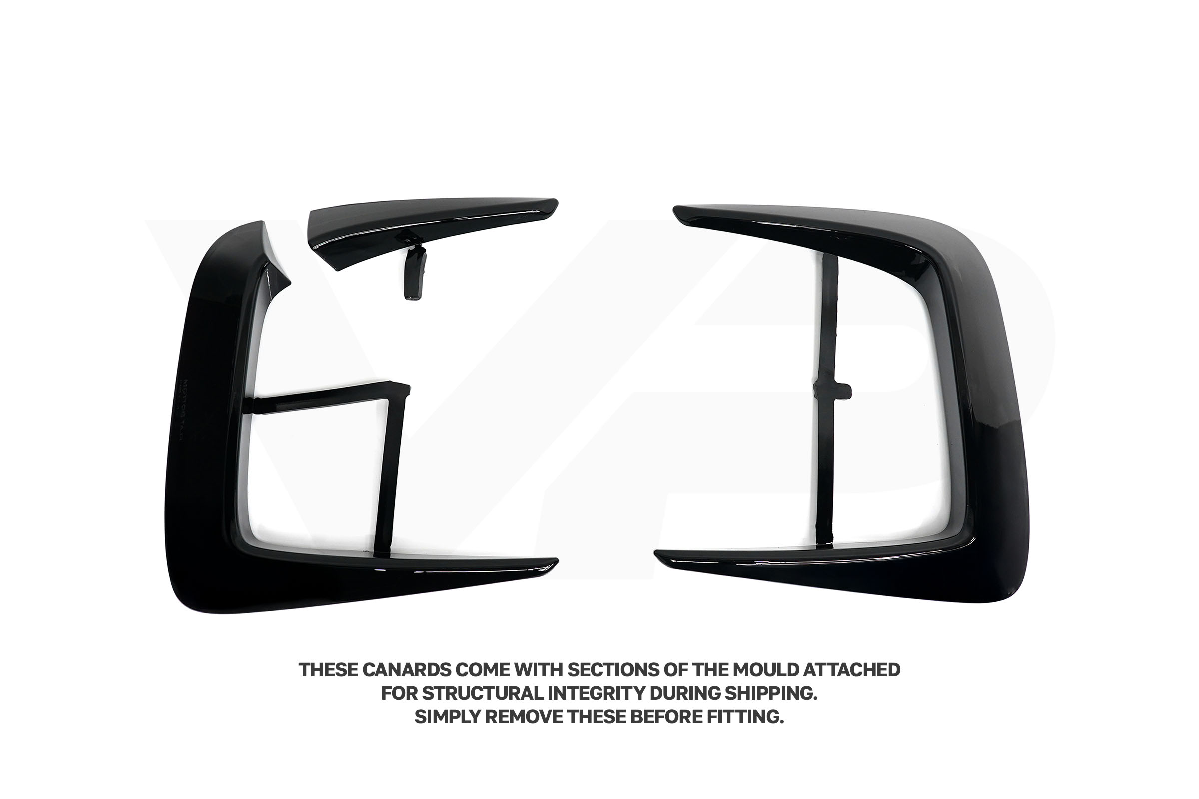 Transit E Custom/PHEV (2024>) Front Canards - Gloss Black - Image 3