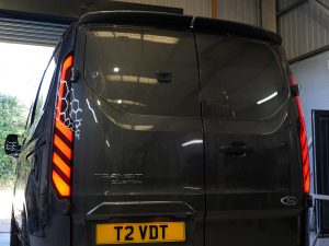 Transit Custom MK1 (2013-2023) Sequential Full LED Rear Lights – Smoked & White (PRE-ORDER)