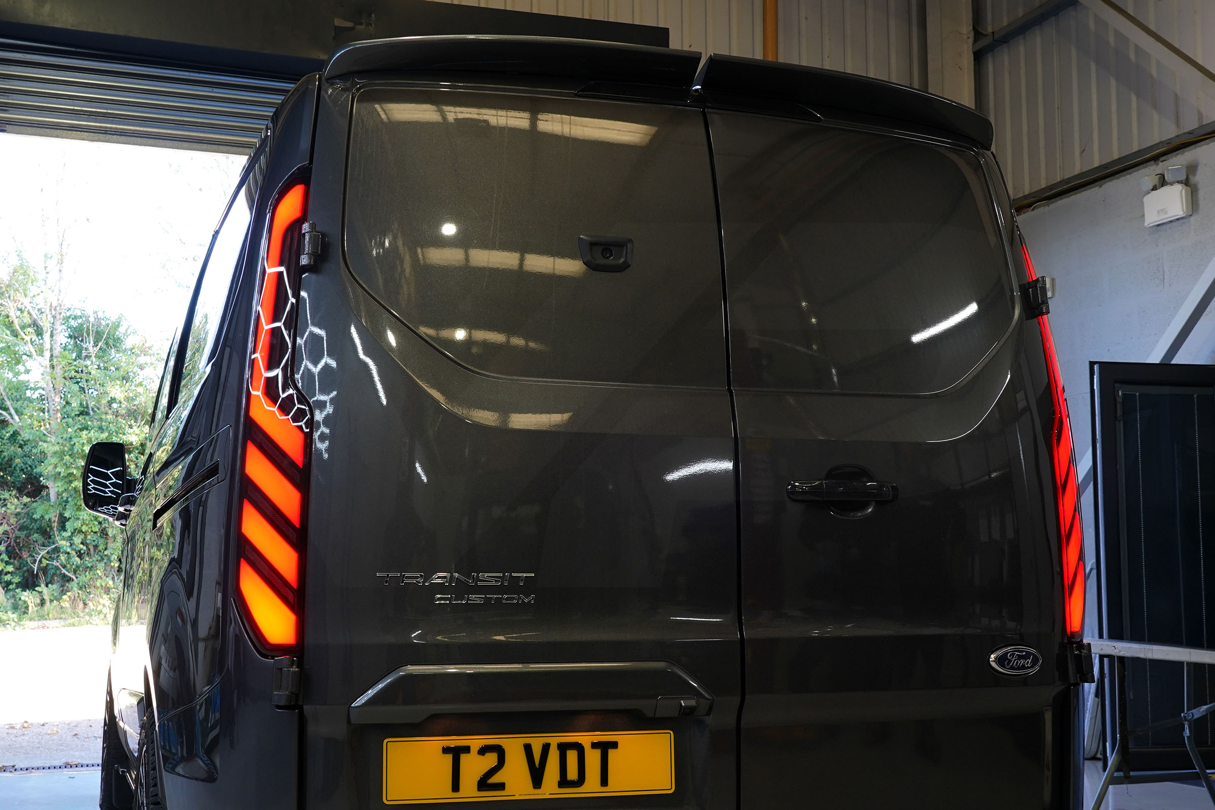 Transit Custom MK1 (2013-2023) Sequential Full LED Rear Lights – Smoked & White (PRE-ORDER)