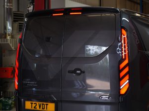 Transit Custom MK1 (2013-2023) Sequential Full LED Rear Lights – Smoked (PRE-ORDER)