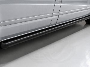 VW T5/T5.1 Gloss Black 70mm Streamline Angled Side Bars - LWB - Image 3