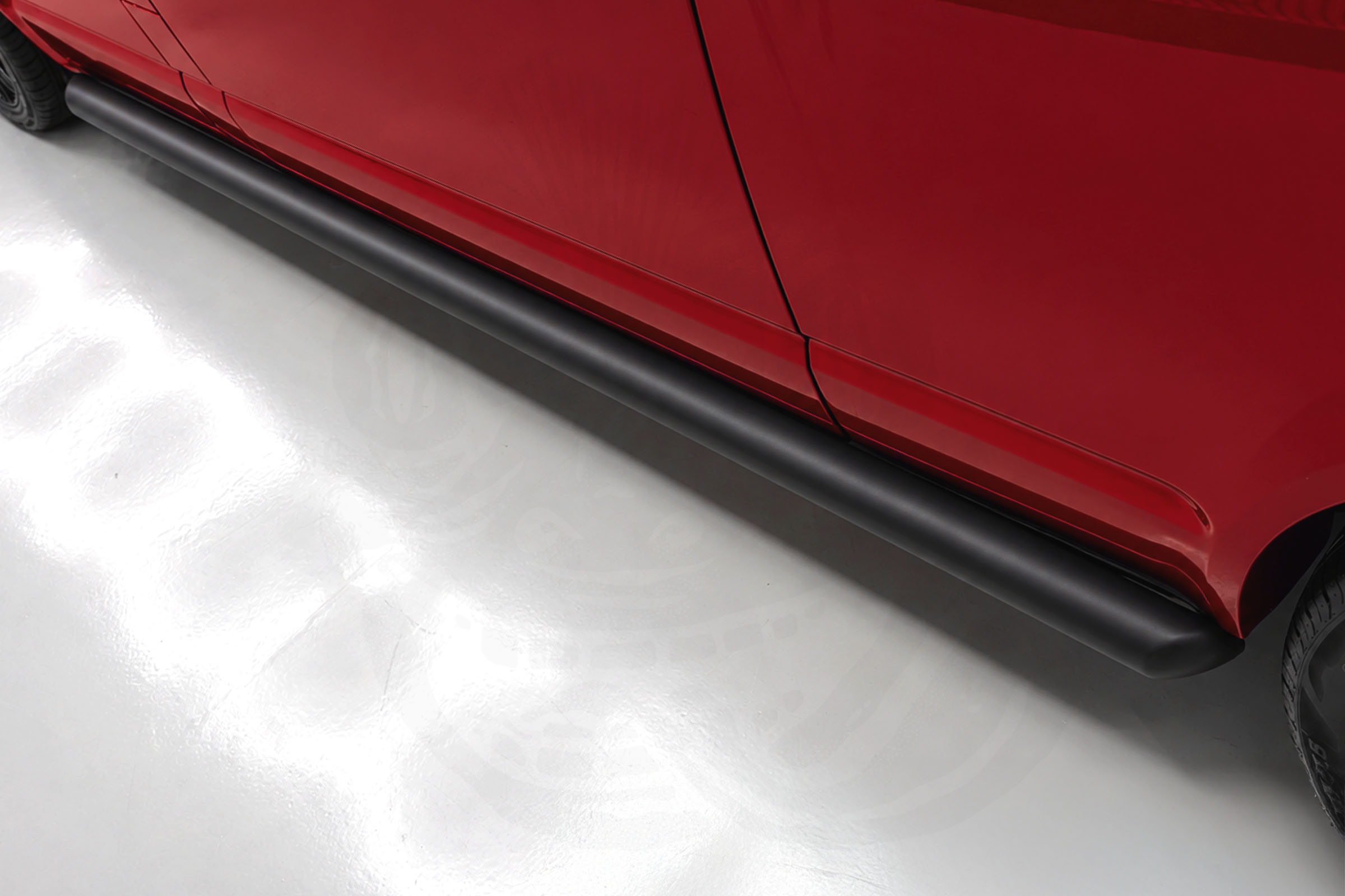 VW T6/T6.1 Matt Black 70mm Streamline Angled Side Bars - LWB - Image 3