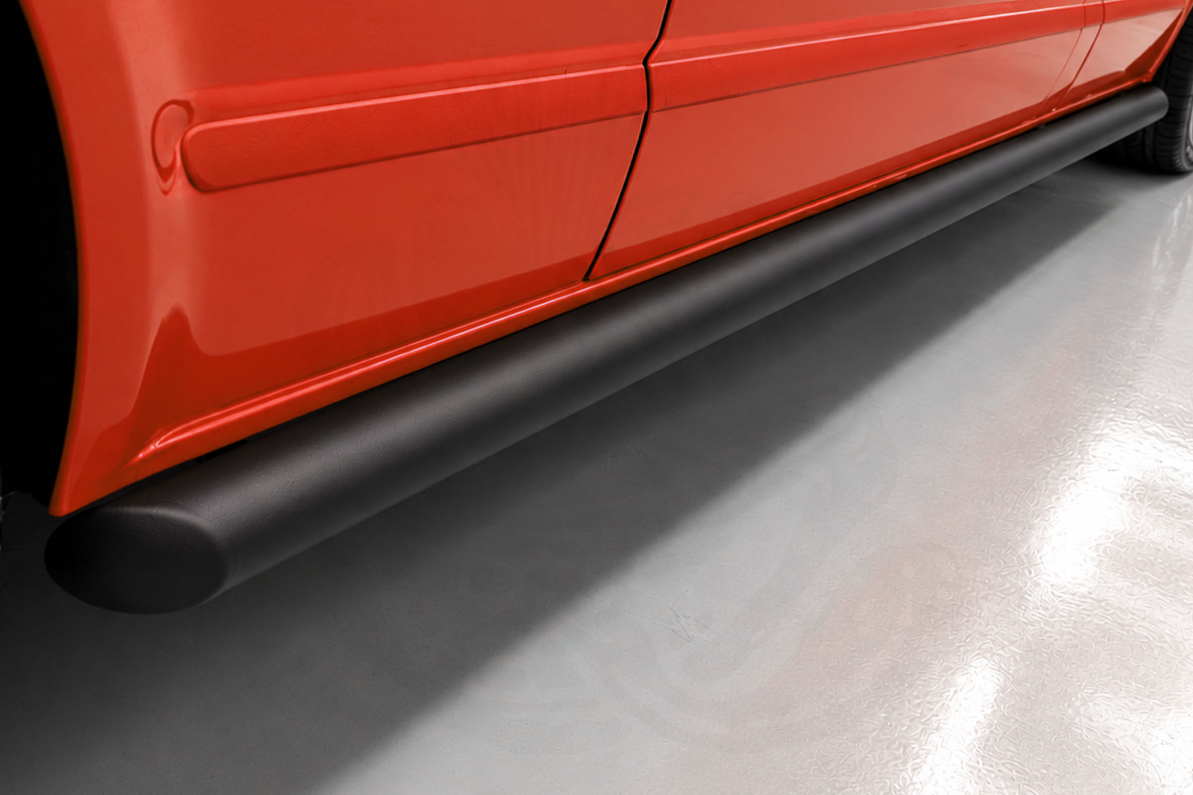 VW T6/T6.1 Matt Black 70mm Streamline Angled Side Bars - LWB - Image 2