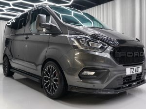 Ford Transit Custom (13-23) Matt Black 70mm Streamline Angled Side Bars - SWB - Image 4