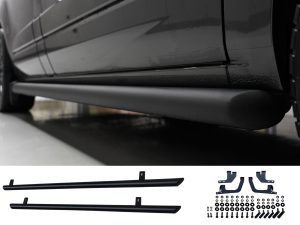 Ford Transit Custom (13-23) Matt Black 70mm Streamline Angled Side Bars - LWB
