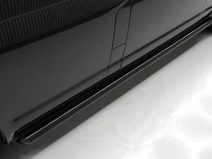 Alternative view of VW T7 2025> Gloss Black 70mm Streamline Angled Side Bars - SWB