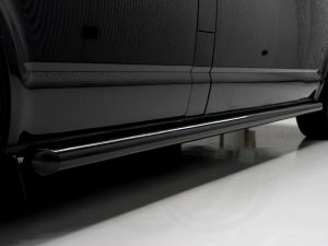 Alternative view of VW T7 2025> Gloss Black 70mm Streamline Angled Side Bars - LWB