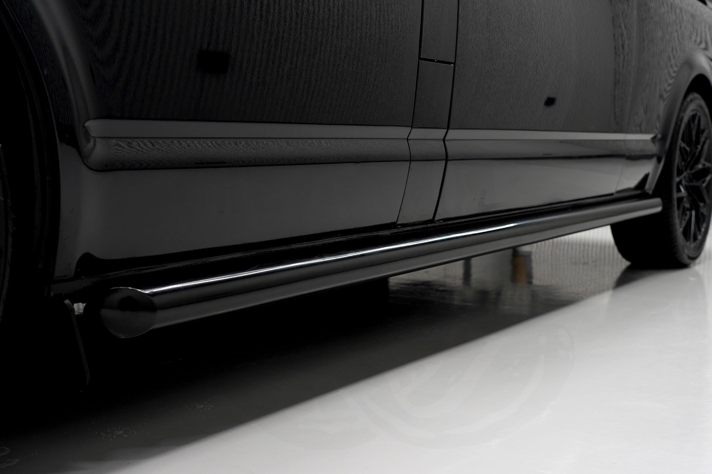 Ford Transit Custom MK2 (2024>) Gloss Black 70mm Streamline Angled Side Bars - LWB - Image 2