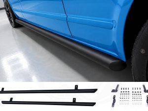 VW T7 2025> Matt Black 70mm Streamline Angled Side Bars - SWB