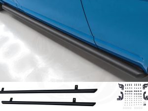 VW T7 2025> Matt Black 70mm Streamline Angled Side Bars - LWB