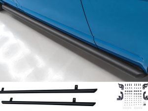 Ford Transit Custom MK2 (2024>) Matt Black 70mm Streamline Angled Side Bars - LWB